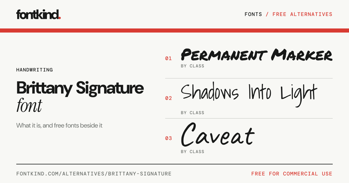 Brittany Signature font: what it is, free alternatives · FontKind