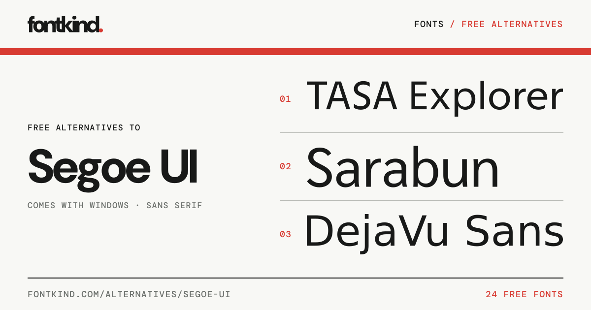 Segoe UI font: what it is, and free alternatives · FontKind