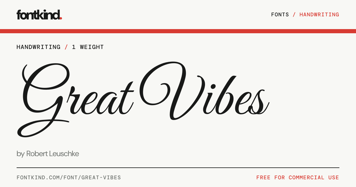 Great Vibes font: free handwriting font · FontKind