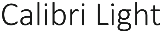 Calibri Light