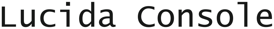 Lucida Console