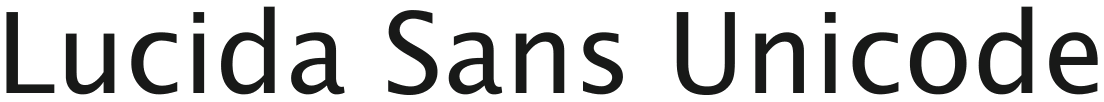 Lucida Sans Unicode